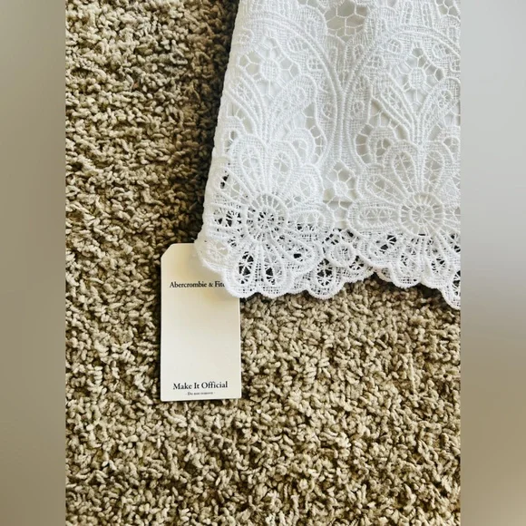 Abercrombie & Fitch White Lace Mini Dress - Picture 8 of 16